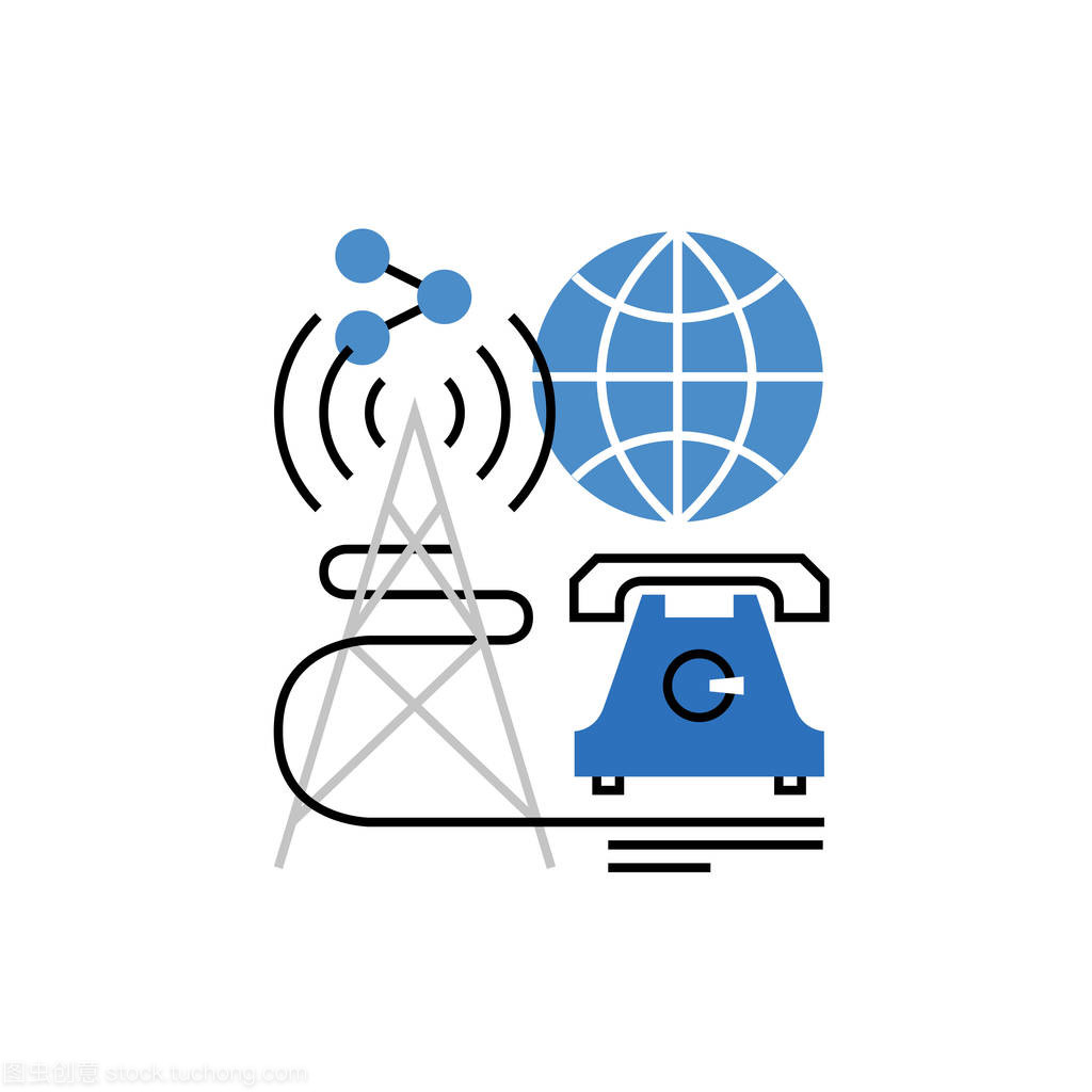 通信 Monoflat 图标